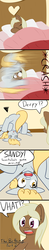 Size: 800x4045 | Tagged: safe, artist:jake heritagu, derpy hooves, oc, oc:sandy hooves, pegasus, pony, ask pregnant scootaloo, g4, bed, comic, female, mare, pillow, tumblr