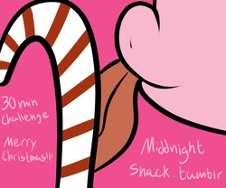 Size: 1200x1000 | Tagged: safe, artist:middnight snack, 30 minute art challenge, candy, candy cane, close-up, food, licking, pink background, simple background, tongue out