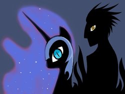 Size: 1280x960 | Tagged: safe, artist:xxjyazzxx, nightmare moon, g4, dreamworks, pitch black, rise of the guardians