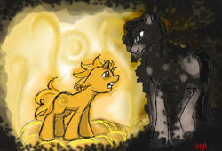 Size: 1024x696 | Tagged: safe, artist:ninja-neko-aru, dreamworks, pitch black, ponified, rise of the guardians, sandman