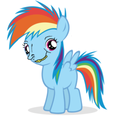 Size: 500x502 | Tagged: safe, rainbow dash, g4, filly, simple background, transparent background, vector