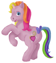 Size: 564x633 | Tagged: dead source, safe, artist:sergeant-angua, rarity (g3), pony, unicorn, g3, female, filly, foal, rearing, simple background, solo, transparent background