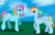 Size: 750x481 | Tagged: safe, artist:star-valo, rainbow dash, rainbow dash (g3), g3, g4, generation leap, generational ponidox