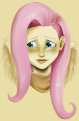Size: 1000x1530 | Tagged: safe, artist:annatica, fluttershy, human, g4, humanized, solo, winged humanization