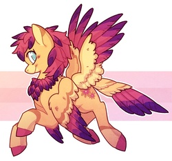 Size: 641x601 | Tagged: safe, artist:zilleniose-chu, oc, oc only, pony, multiple wings, solo, wings
