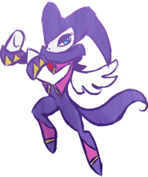 Size: 600x718 | Tagged: safe, artist:kaizerin, nightmaren, nights, nights into dreams, ponified, simple background, transparent background, vector