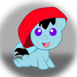 Size: 800x800 | Tagged: safe, artist:perfectpinkwater, crossover, earthbound, foal, ness, ponified