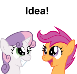 Size: 3489x3341 | Tagged: safe, artist:sasukex125, scootaloo, sweetie belle, g4, simple background, transparent background, vector