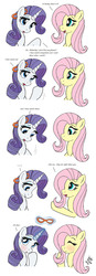 Size: 870x2500 | Tagged: safe, artist:joakaha, fluttershy, rarity, g4, comic, glasses