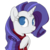 Size: 2500x2500 | Tagged: safe, artist:illusiveelusive, rarity, pony, g4, bust, clothes, female, no pupils, portrait, scarf, simple background, solo, transparent background