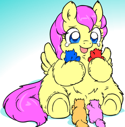 Size: 558x567 | Tagged: safe, artist:marcusmaximus, fluffy pony, crying, fluffy pony foals, fluffy pony mother, tears of joy