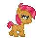 Size: 74x78 | Tagged: safe, artist:anonycat, babs seed, pony, g4, adorababs, animated, cute, desktop ponies, female, filly, foal, pixel art, simple background, solo, sprite, transparent background