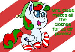 Size: 1038x715 | Tagged: safe, artist:srsishere, oc, oc only, alicorn, pony, christmas, clothes, socks, solo, sparkles, striped socks