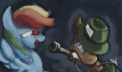 Size: 2665x1589 | Tagged: safe, artist:jump-cut, rainbow dash, oc, g4, interview, microphone