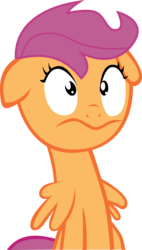 Size: 3025x5331 | Tagged: safe, artist:freak0uo, scootaloo, g4, sleepless in ponyville, .svg available, scared, simple background, solo, transparent background, vector