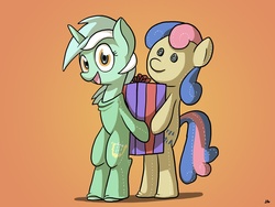 Size: 1600x1200 | Tagged: safe, artist:docwario, bon bon, lyra heartstrings, sweetie drops, earth pony, pony, g4, costume, duo