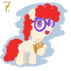 Size: 2000x2000 | Tagged: safe, artist:osakaoji, twist, earth pony, pony, g4, candy cane, female, glasses, solo