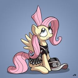 Size: 1200x1200 | Tagged: safe, artist:docwario, fluttershy, private pansy, pony, g4, armor, helmet