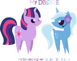 Size: 1012x805 | Tagged: safe, artist:starryoak, trixie, twilight sparkle, pony, unicorn, g4, bbbff, headset, pointy ponies, simple background, transparent background, unicorn twilight