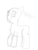 Size: 768x1024 | Tagged: safe, artist:xxmobianequinexx, oc, oc only, earth pony, pony, blank flank, deformed, fish face, grayscale, looking at you, monochrome, open mouth, simple background, sketch, white background