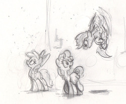 Size: 1005x834 | Tagged: safe, artist:jump-cut, apple bloom, scootaloo, sweetie belle, g4, cutie mark crusaders, older, sketch