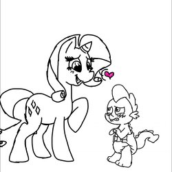 Size: 1280x1278 | Tagged: safe, artist:glitterpanda, rarity, spike, g4, baby, diaper