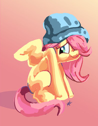 Size: 874x1116 | Tagged: safe, artist:jump-cut, fluttershy, pony, g4, female, hat, solo