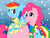 Size: 1600x1200 | Tagged: safe, artist:collaredginger, pinkie pie, rainbow dash, g4, bundled up for winter, clothes, female, lesbian, scarf, ship:pinkiedash, shipping, snow, snowfall