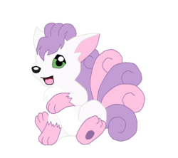 Size: 644x572 | Tagged: safe, sweetie belle, fox, kitsune, vulpix, g4, crossover, female, pokefied, pokémon, simple background, solo, species swap, white background