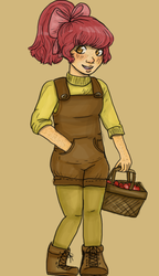 Size: 400x694 | Tagged: safe, artist:superlucky13, apple bloom, human, g4, humanized