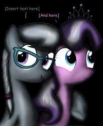 Size: 2373x2891 | Tagged: safe, artist:haltie, diamond tiara, silver spoon, earth pony, pony, g4, glasses, jewelry, tiara