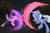 Size: 1000x659 | Tagged: safe, artist:dashleigh, trixie, twilight sparkle, g4, fight