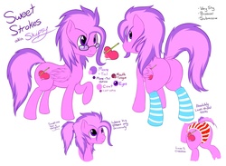 Size: 2500x1833 | Tagged: safe, artist:skipsy, oc, oc only, oc:sweet strokes, pegasus, pony, bisexuality, butt, clothes, glasses, male, panties, plot, reference sheet, socks, solo, stallion, striped socks, striped underwear, underwear