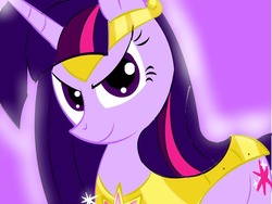 Size: 800x600 | Tagged: safe, twilight sparkle, pony, unicorn, g4, armor, female, mare, royal guard, smiling, smirk, solo, unicorn twilight