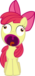 Size: 1024x2224 | Tagged: safe, artist:moongazeponies, apple bloom, earth pony, pony, g4, female, simple background, solo, sweetie derelle, transparent background, uvula, vector