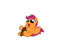 Size: 550x400 | Tagged: safe, artist:creativename56, scootaloo, pegasus, pony, g4, animated, behaving like a dog, cute, cutealoo, female, filly, heart failure in the comments, hnnng, perfect loop, rainbowfreakindash, shoes, simple background, transparent background, weapons-grade cute