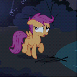 Size: 393x393 | Tagged: safe, edit, edited screencap, screencap, scootaloo, pegasus, pony, g4, season 3, sleepless in ponyville, animated, cropped, female, filly, gif, solo, trotting, trotting in place