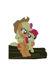 Size: 744x1052 | Tagged: safe, artist:dbapplejack, apple bloom, applejack, g4, my little pony: friendship is magic, sleepless in ponyville, simple background, svg, transparent background, vector