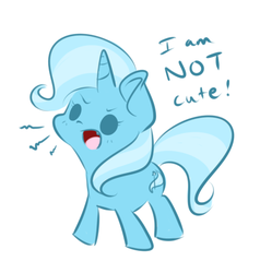 Size: 458x482 | Tagged: safe, artist:cocochanelchocolat, trixie, g4, angry, cute, diatrixes, female, filly, filly trixie, younger