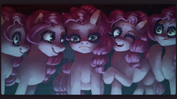 Size: 1920x1080 | Tagged: safe, artist:pleasedonthurtme, pinkie pie, g4, too many pinkie pies, clone, painting, pinkie clone