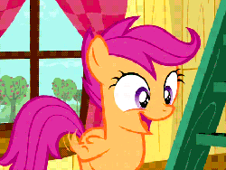 Size: 464x350 | Tagged: safe, screencap, scootaloo, g4, sleepless in ponyville, animated, female, solo