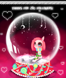 Size: 1000x1172 | Tagged: safe, gummy, pinkie pie, ask young pinkamena, g4, clothes, pinkamena diane pie, scarf, snow globe, younger