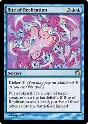 Size: 375x523 | Tagged: safe, pinkie pie, g4, too many pinkie pies, card, cave, cave pool, clone, magic the gathering, mirror pool, trading card edit