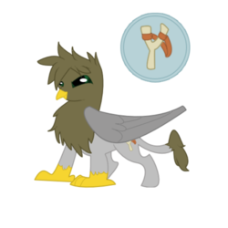Size: 400x400 | Tagged: safe, artist:slanderxoxo, oc, oc only, oc:dionysus, classical hippogriff, hippogriff, cutie mark, male, solo