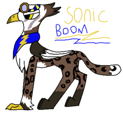 Size: 381x352 | Tagged: safe, artist:dj-n30n, oc, oc only, griffon