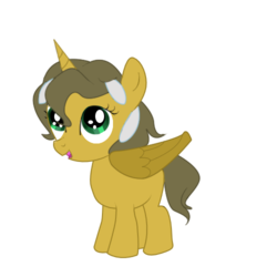 Size: 500x500 | Tagged: safe, artist:slanderxoxo, oc, oc only, oc:aurora, griffon, hybrid, female, filly, looking up