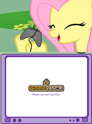 Size: 558x751 | Tagged: safe, fluttershy, pegasus, pony, g4, exploitable meme, female, gamershy, gamevance, mare, meme, online safety tips, this will end in tears, tv meme