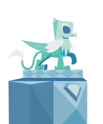 Size: 1280x1541 | Tagged: safe, artist:ethaes, griffon, g4, the crystal empire, crystal empire, crystal griffon, no pony, simple background, statue, transparent background, vector