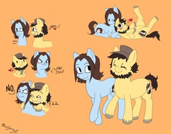 Size: 2107x1650 | Tagged: safe, artist:pastelspooks, egoraptor, game grumps, gay, jontron, male, ponified, shipping