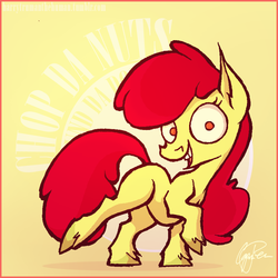 Size: 885x885 | Tagged: safe, artist:capnpea, apple bloom, g4, missing accessory, unshorn fetlocks